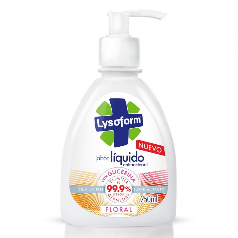 [7790520023780] Jabon Liquido Para Manos Antibacterial Lysoform x 250cc (Flor)