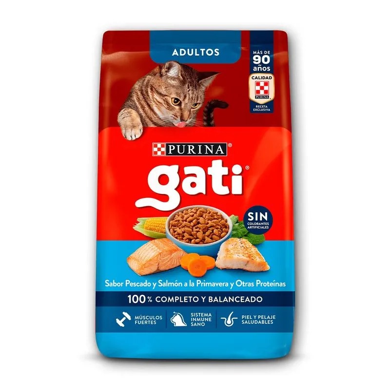 Purina Gati Sabor Pescado Y Salmon X 1 Kg