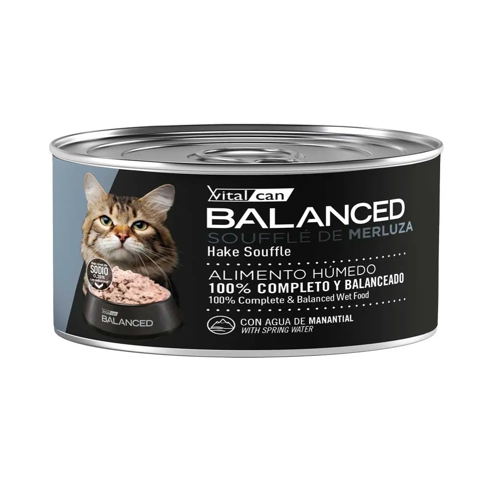 Balanced Souffle de Merluza Gato Senior 85g x 12u  