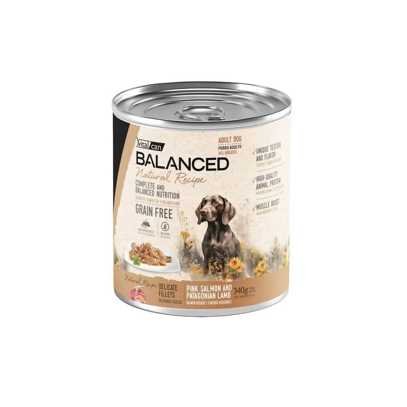Natural Recipe Filetes Salmón y Cordero Perro Adulto 340g X 12U