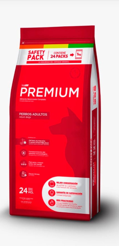 Premium Perro Adulto Safety Pack x 24 Kg