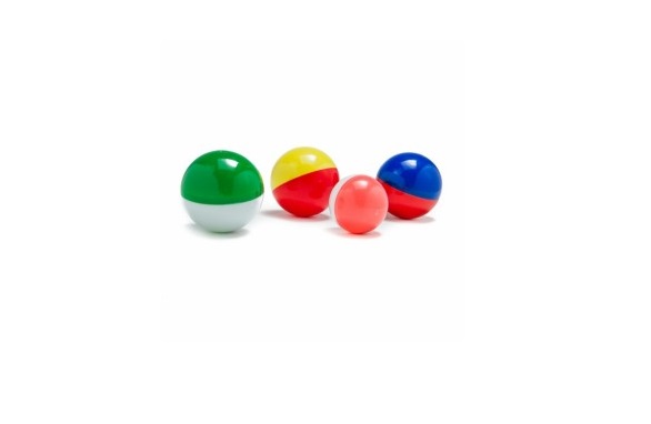 PELOTA SONAJERO BICOLOR 55MM X 5 UNIDADES - BAUPARK