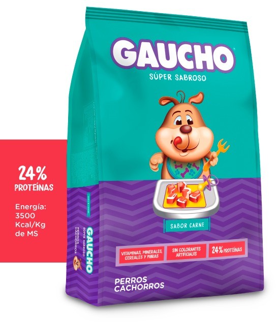 PERROS CACHORROS CARNE 25KG - GAUCHO