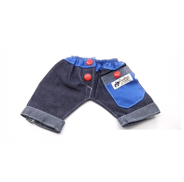 SHORT CON APLICACION DE TELA Y BROCHES TALLE 50 (06) - PER-ROS