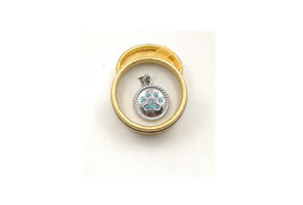 MEDALLA HUELLA STRASS - MISTER HUESO