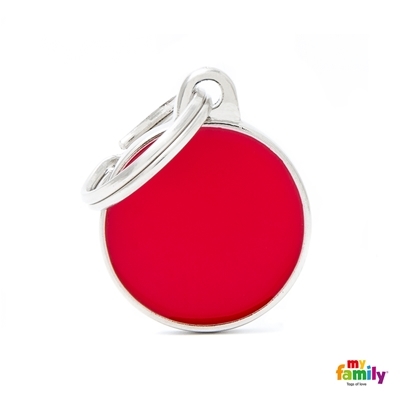 MEDALLA HANDMADE CIRCLE SMALL RED BH30 - MY FAMILY